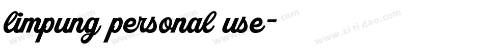 limpung personal use字体转换